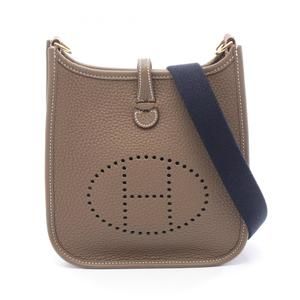 Hermes Hermès Evelyn TPM Shoulder Bag in Taurillon Clemence Leather, Brown, f...